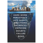 Success City Iceberg Premium Matte Paper Motivational Poster