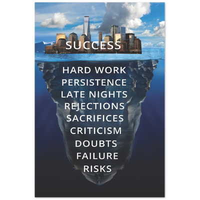 Success City Iceberg Premium Matte Paper Motivational Poster