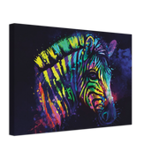 Rainbow Zebra Canvas Print - Planet Wall Art