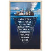 Success City Iceberg Motivational Framed Poster - Planet Wall Art