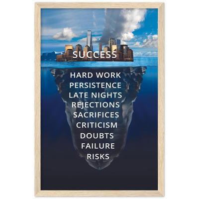 Success City Iceberg Motivational Framed Poster - Planet Wall Art