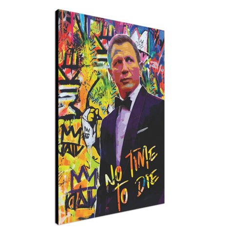 Graffiti Bond Pop Art Canvas Print