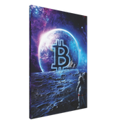 Bitcoin To The Moon Canvas Print