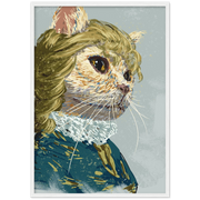 Elizabethan Cat Wooden Framed Poster