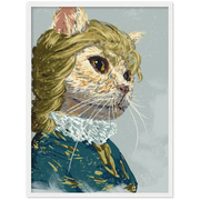 Elizabethan Cat Wooden Framed Poster