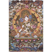 Buddha on Lotus Tibetan Thangka Premium Matte Paper Poster