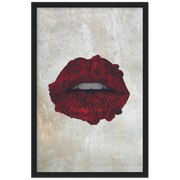 Red Rose Lips Pop Art Framed Poster - Planet Wall Art