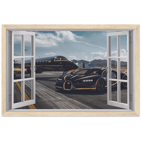 My Bugatti Fly & Ride Magic Windows Framed Poster - Planet Wall Art