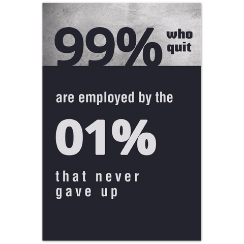 99 VS 1 Percent Premium Matte Paper Motivational Poster