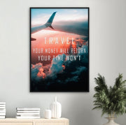 Travel VS Money VS Time Premium Matte Paper Motivational Poster